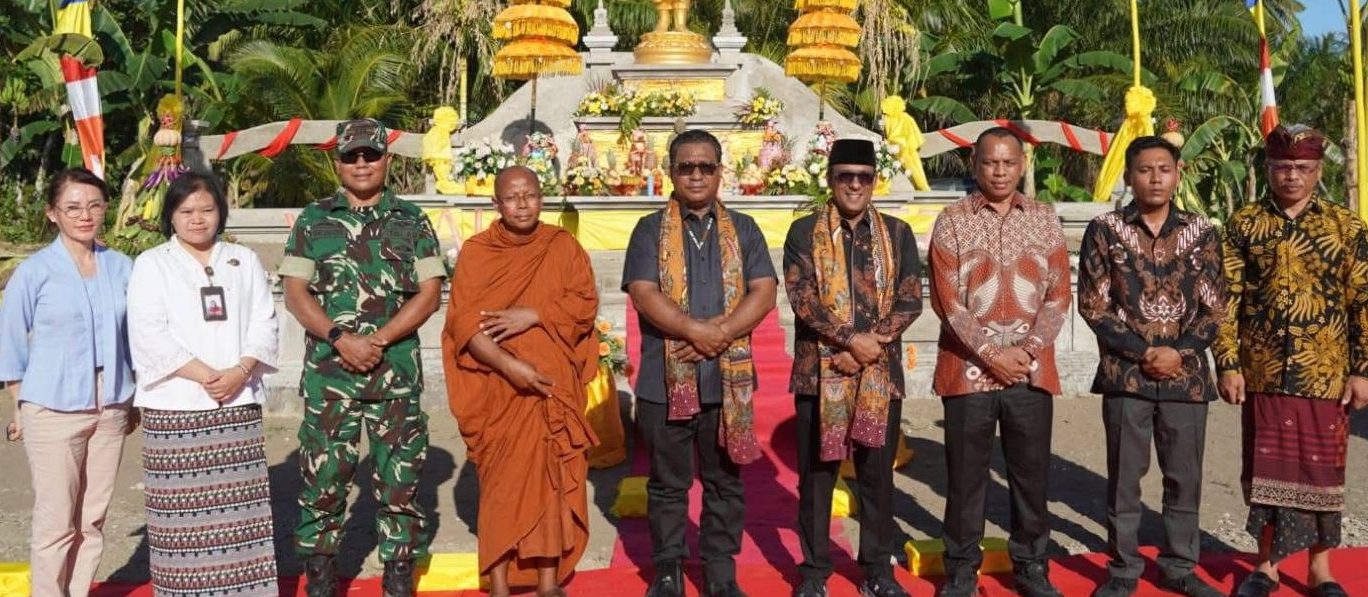 Bupati Zulkarnain Awat Amir Hadiri Peringatan Hari Suci Tri Waisak 2570 BE dan Resmikan Taman Buddha Jaya Giri Arama di Namto
