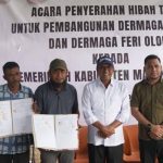 Bupati Zulkarnain Awat Amir Hadiri Penyerahan Hibah Tanah untuk Pembangunan Dermaga Feri Paa dan Ollong